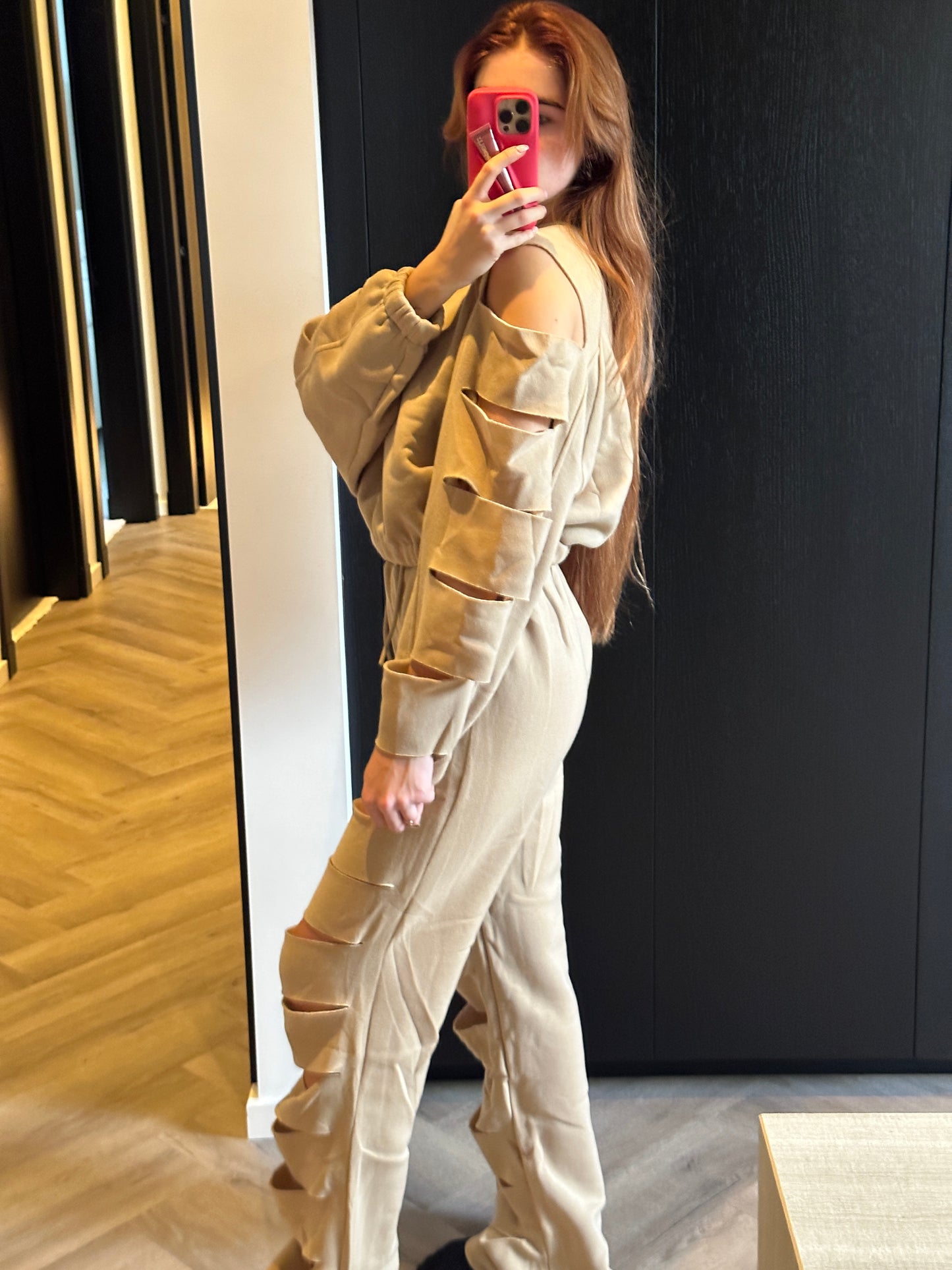 Joggingspak met uitgesneden mouwen