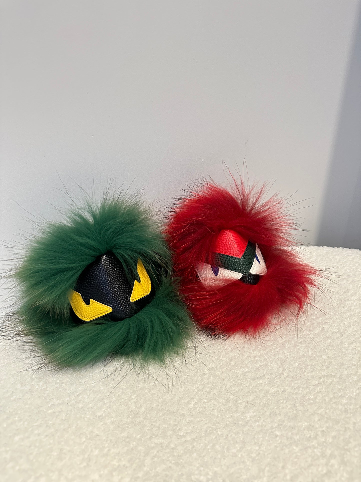 Bagcharm fluffy angry face