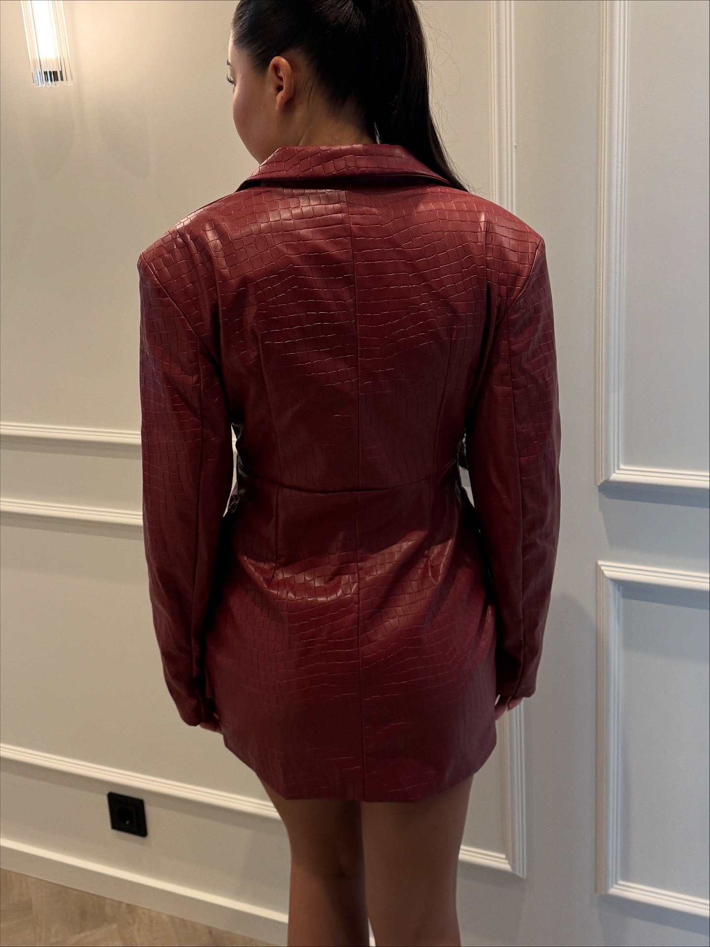 The Ruby croco blazer dress