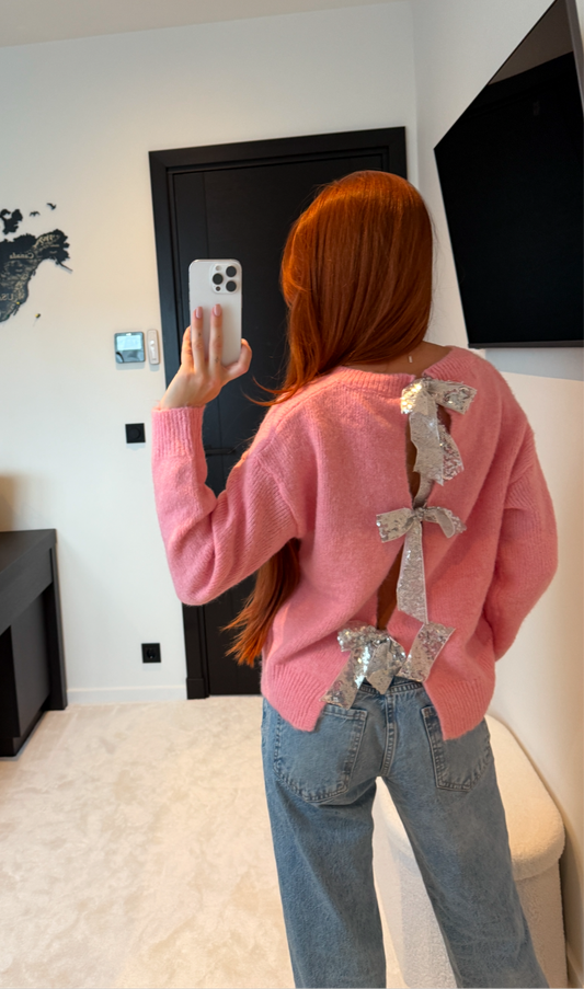 Glitter strikjes sweater