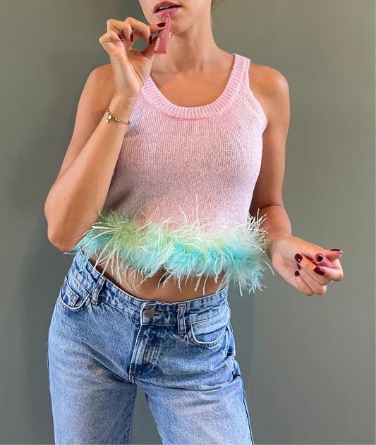 Sweet pink cropped top